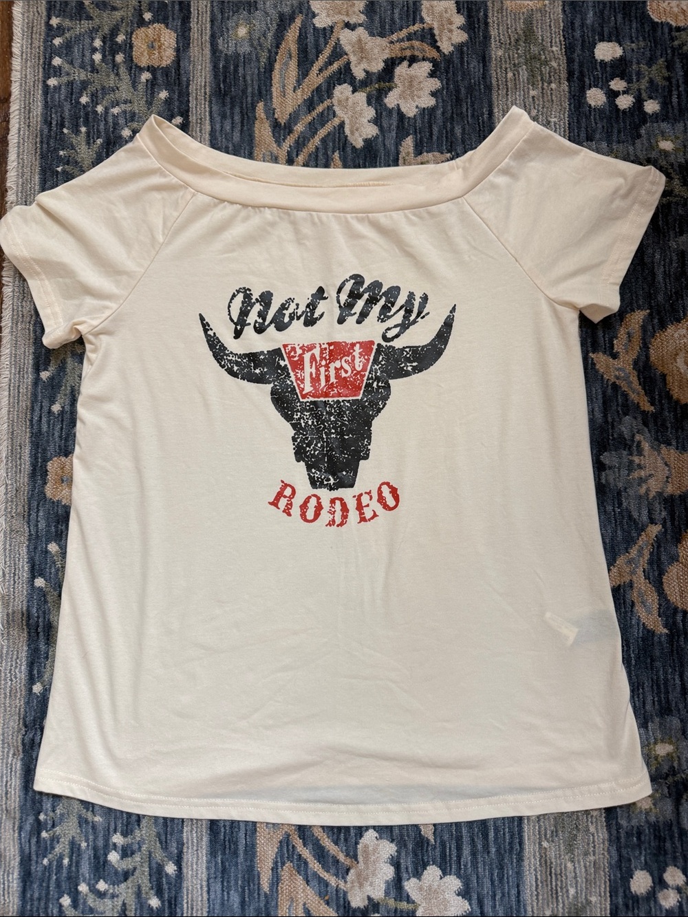 Cream 'Not My First Rodeo' Short-Sleeve Graphic Tee - Women